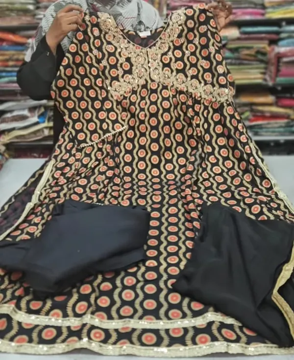 Nayra Cut Kurti with Bottom & Dupatta | TS1828